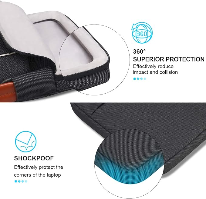 Lacdo 360° Protective 15-15.6 Inch Laptop Sleeve Case - Image 3