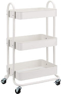 Amazon Basics 3-Tier Rolling Utility or Kitchen Cart, Lockable Wheels by AmazonBasics