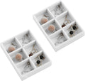 Frebeauty Small Jewelry Tray Set, Stackable Velvet Jewelry Organizer Tray by Frebeauty