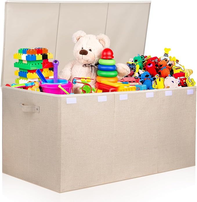 Extra Large Toy Box 167L, Sturdy Toy Storage Chest Organizer Bin Baskets by popoly