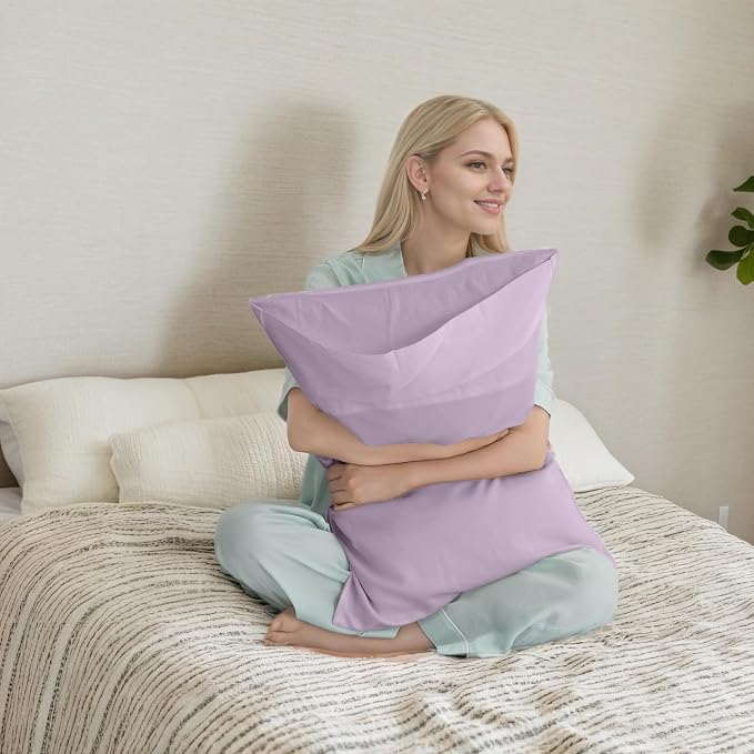 TELUS Pillow Cases Standard Size 2 Pack, Bamboo Rayon Cooling Pillowcases - Image 2