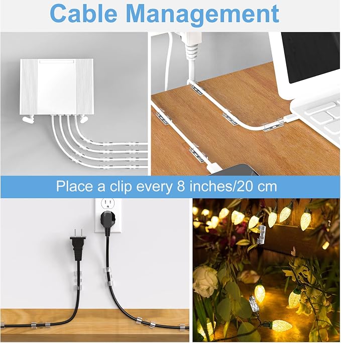 Adhesive Cable Clips Clear, Upgraded Wire Holders - Image 6