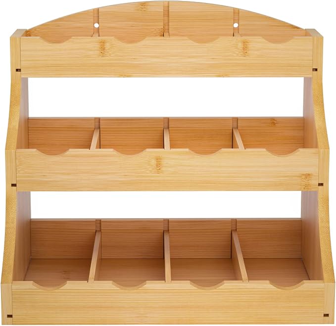 Bamboo Tea Bag Organizer, 3 Tier Vertical Tea Organizer, Tea Holder - Image 3
