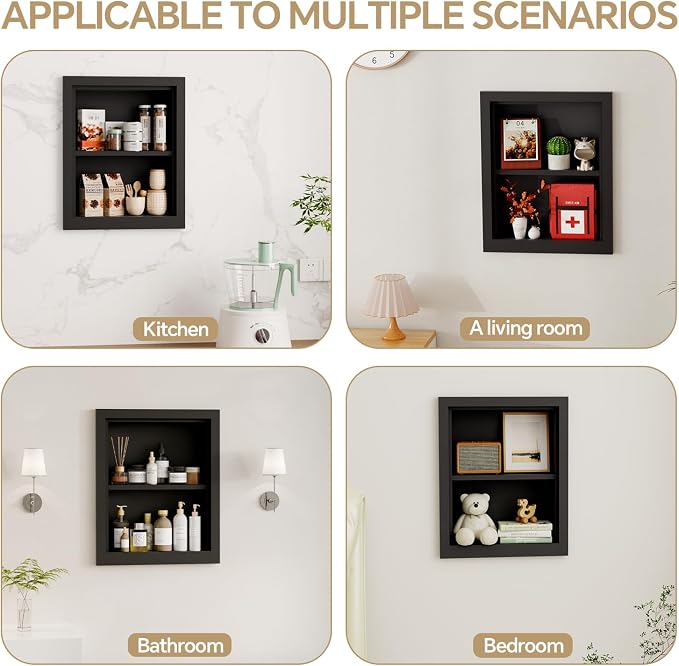 Solid Wood 14 X 18 Recessed Medicine Cabinet, Medicine Cabinet Organizer - Image 5