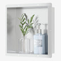 Stainless Steel Shower Niche 12" X 12", No Tile Needed Wall Niche Shower by Qeke