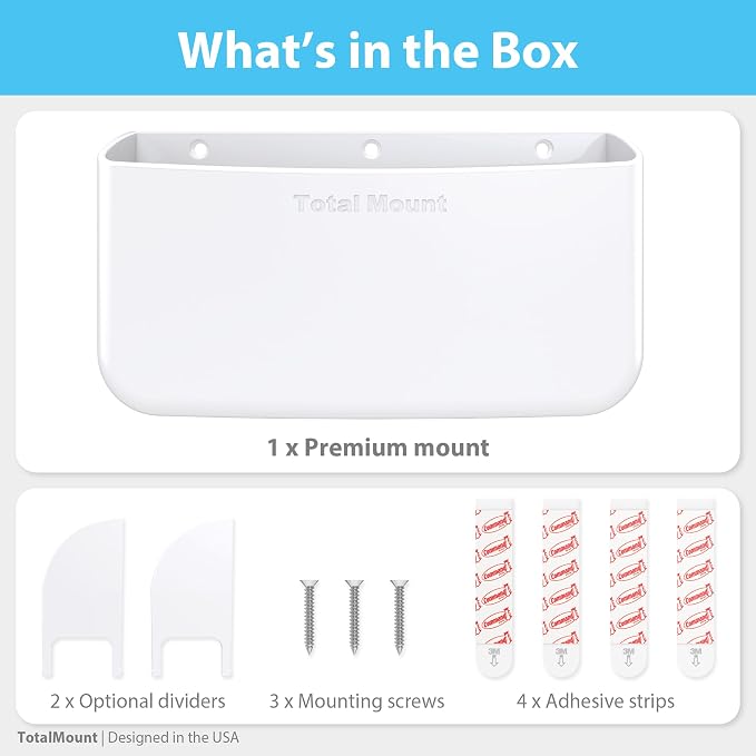 TotalMount Hole-Free Remote Holder – Eliminates Need to Drill Holes in Your Wall - Image 9