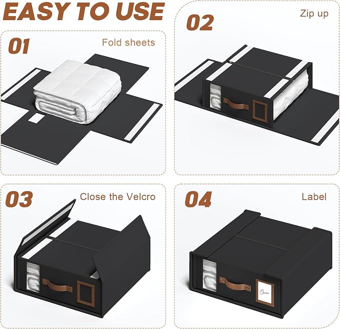 6 Pack Bed Sheet Organizers And Storage - Image 7