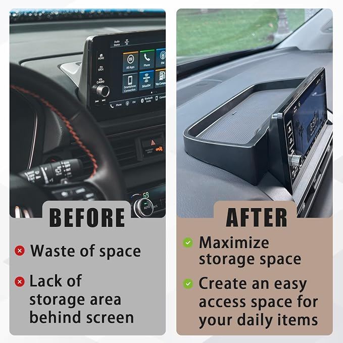 Muslogy for 2025 2024 2023 Pilot Dash Storage Tray Insert Behind Screen Center - Image 3