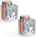 2 Pack Pen Pencil Holder for Kids, Rotating Pen Holder for Desk