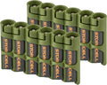 Storacell Slimline AAA-6 Battery Storage Caddy and Dispenser, Military Green by Storacell