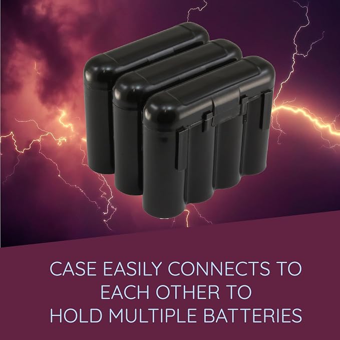 Powertron Batteries 3 Pack AA/AAA / CR123A Black Battery Holder Storage Cases - Image 8