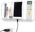 Large Acrylic 3-Slot Wall Mounted Smart Phone Charging Holder Station Clear by Pansyling