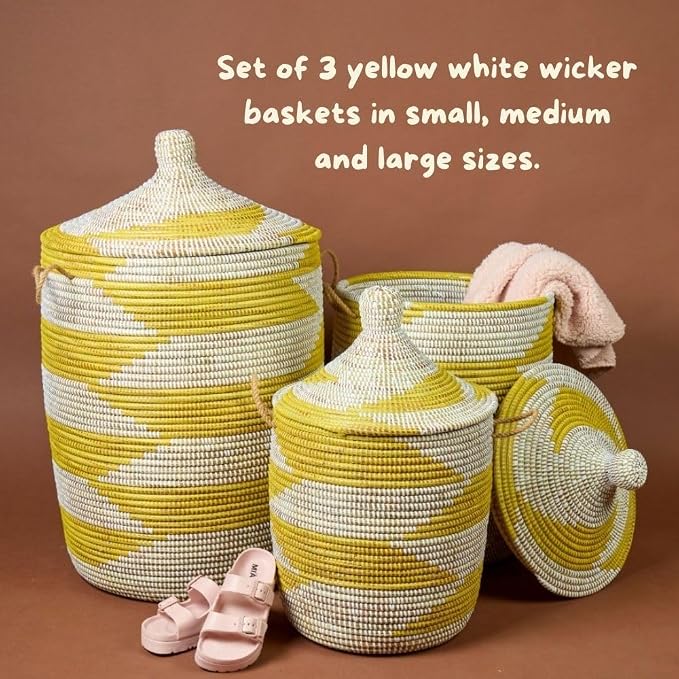 Tall Large Decorative Wicker Storage Basket - Image 4