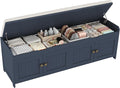 HOMEFORT 54.4" Shoe Bench with Lift Top Storage, Entryway Bench with Cushioned by HOMEFORT