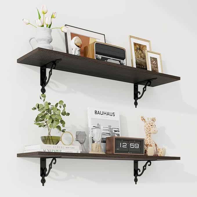 RICHFOCUS Floating Shelves for Wall Decor, 31.5W x 8D Shelves Set of 2 by Unknown