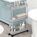 SPACELEAD Slim Storage Cart 3 Tier, Bathroom Organizer Rolling Utility by Home