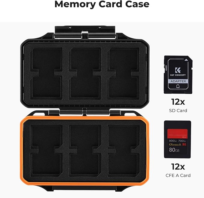 K&F Concept 24 Slots Memory Card Case, Water-Resistant Shockproof Memory Card - Image 2