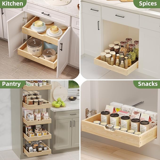 Pull Out Drawers for Cabinets, 28½” W x 21” D Soft Close Slide Out Drawers for - Image 7