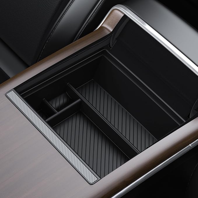 BASENOR 2026-2022 Tesla Model S Model X Center Console Organizer Tray, Armrest by BASENOR