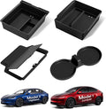 for Tesla Model Y Juniper Center Console Organizer Slide Smoothly by VIHIMAI