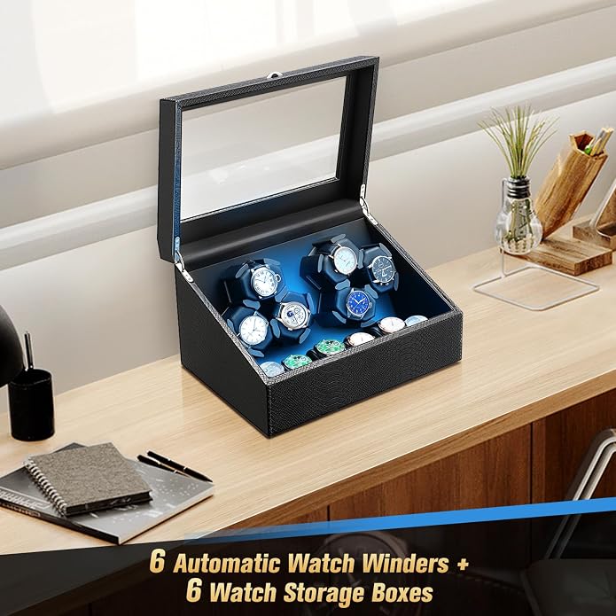 Watch Winder for Automatic Watches, Ultra Quiet Motor, 4 Automatic Watches and - Image 8