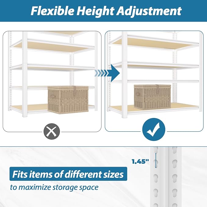 PrimeZone 36" W x 16" D x 72" H Closet Storage Shelves - Image 5