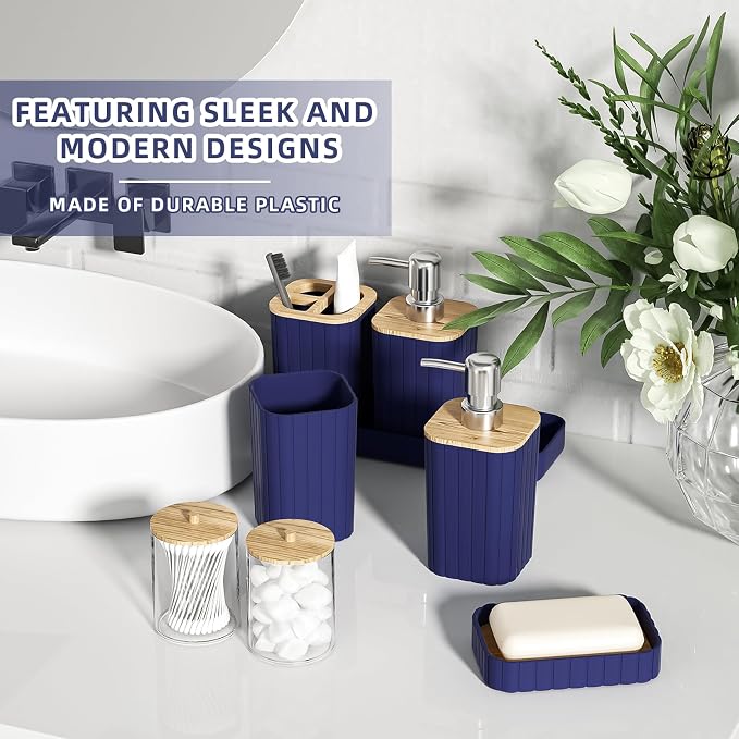 Bathroom Set - 25PC Blue Bathroom Set - Image 3