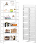 4NM No Assembly 6 Tiers Folding Bookshelf Storage Shelves Vintage Bookcase by 4NM