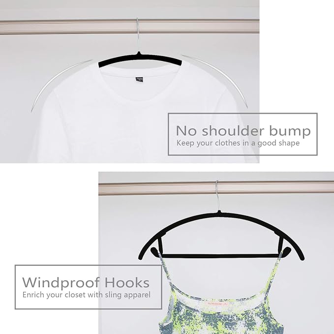 MIZGI Premium Velvet Hangers 30 Pack Heavyduty- Non Slip No Shoulder Bump Suit - Image 4