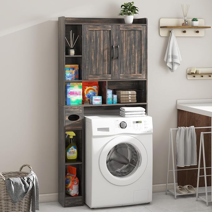 Vabches Over The Toilet Storage Cabinet, Farmhouse Storage Cabinet Over Toilet - Image 5