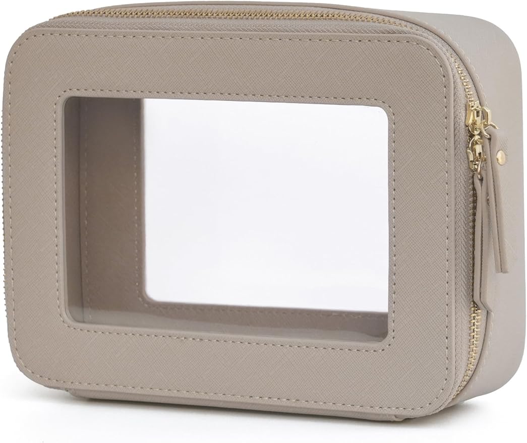 Popvibe Clear Makeup Bag Travel Cosmetic Case Transparent Toiletry Bag by POPVIBE