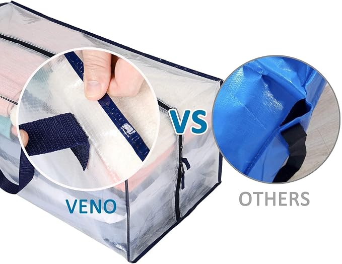 VENO 4 Pack Moving Bags w/Backpack Straps, Heavy Duty, Moving Boxes Alternative - Image 8