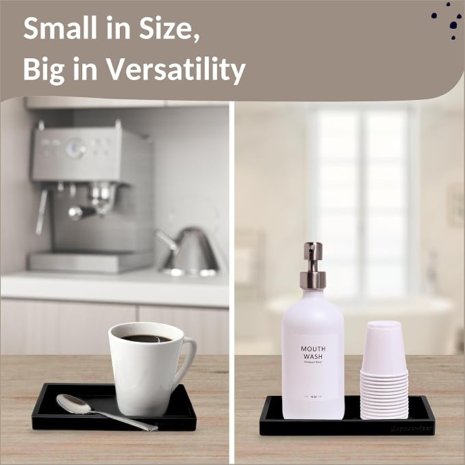 Countertop and Vanity Tray – Small 7.7” Silicone Tray, Soap Dispenser Trays - Image 5