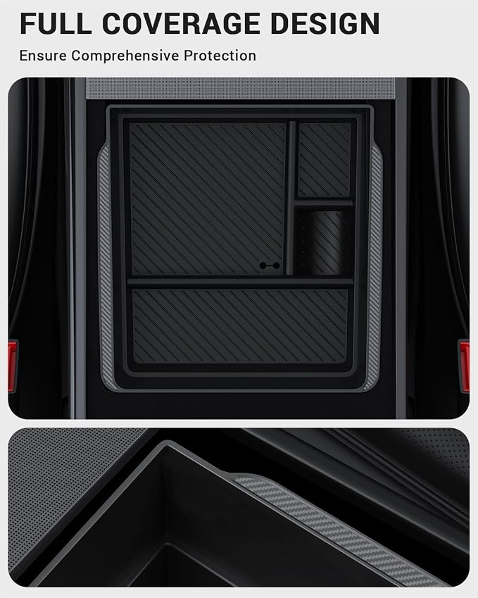 BASENOR 2026 Tesla Model Y Model 3 Armrest Storage Box, Center Console Organizer - Image 9