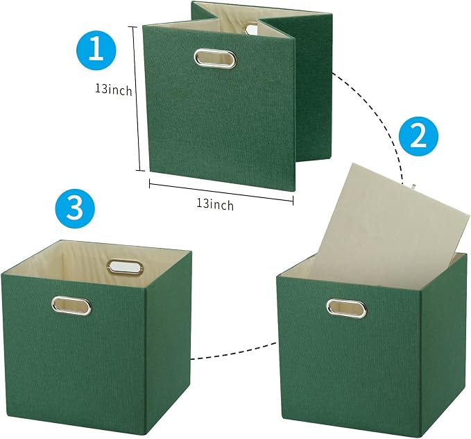 Cube Storage Bins 13×13 Linen Foldable Box - Image 3