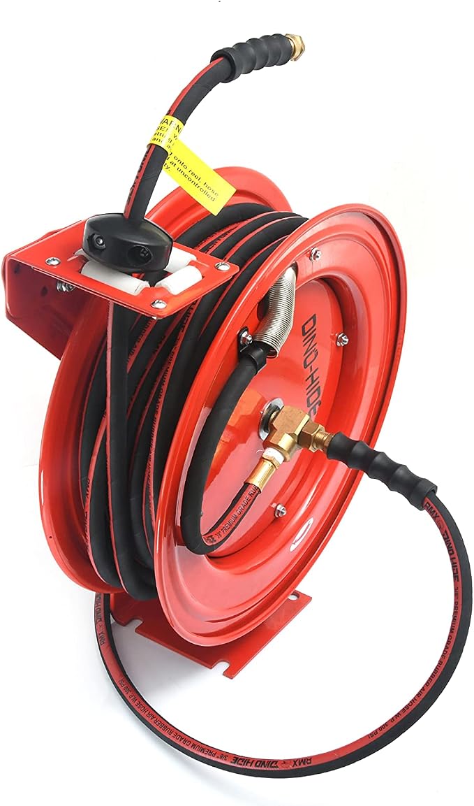RMX Dino-Hide - Heavy-Duty Retractable Hose Reel w/Wrapped Finish Rubber Air - Image 3