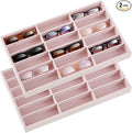 Amylove 2 Pcs Sunglass Organizer Trays Glasses Stackable Jewelry Trays Sunglass by Amylove