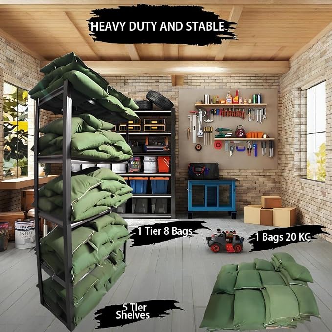 Storage Shelving Unit Height Adjustable Heavy Duty Garage Shelves Metal Utility - Image 3