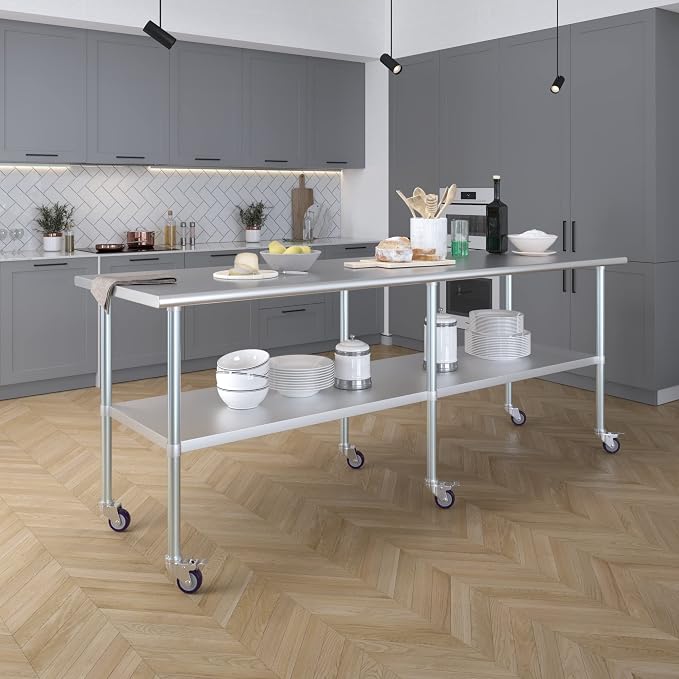 AmGood 30" x 96" Stainless Steel Work Table - Image 7