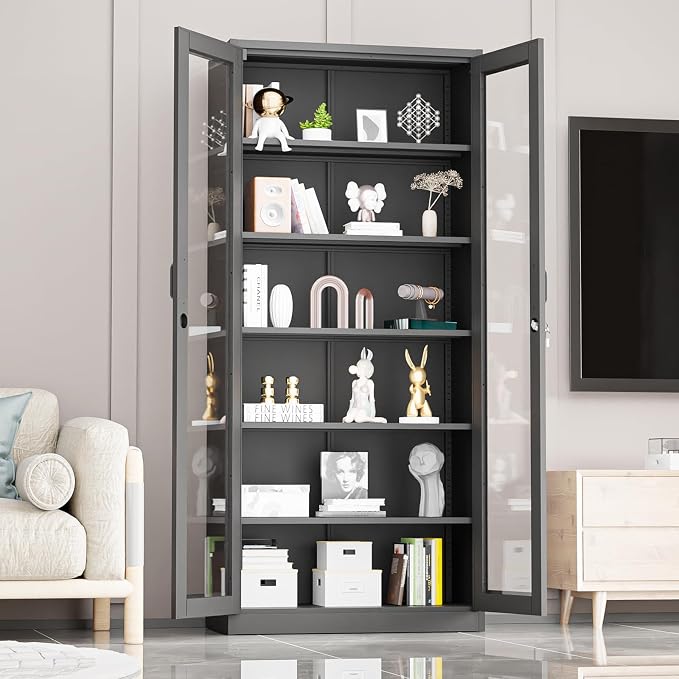 VINGLI Lockable Display Cabinet - Image 2