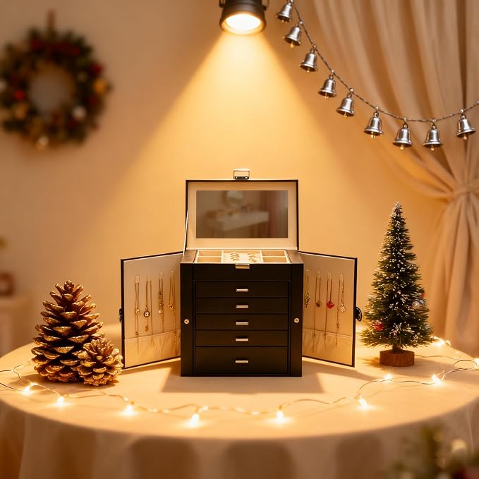BOOVO Jewelry Box For women, 6 Layer Large Jewelry Organizer - Image 6