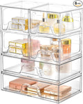 Stackable Makeup Organizer Storage Drawers Set of 6, Pantry Organization by KOKOIN