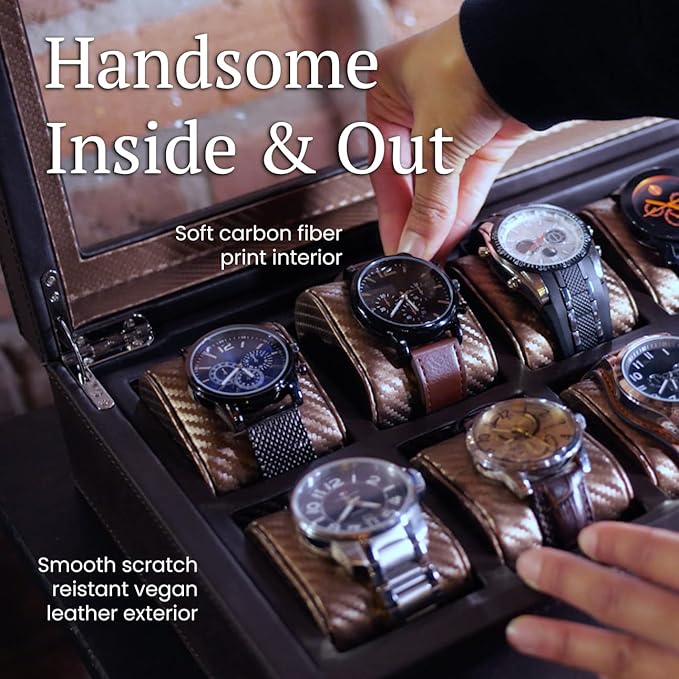 HOUNDSBAY Mariner Mens Watch Box Storage Case - Image 4