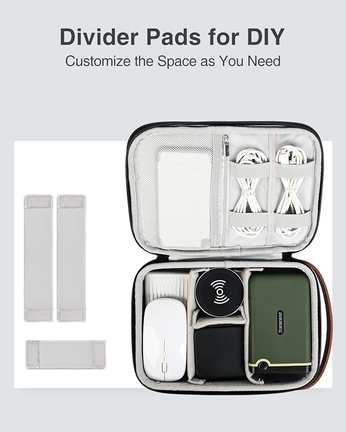 Luxtude Electronics Organizer Travel Case, Portable Tech Organizers Travel Case - Image 6