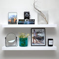 Homeforia White Floating Shelves 30 inch, High End Solid Real Wood 30inch by Homeforia