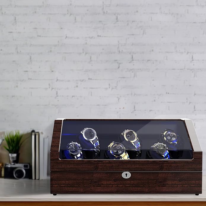 Watch Winder for 12 Storages, Wood Piano Paint Shell+ Extremely Silent Motors - Image 7