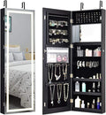 Giantex Jewelry Cabinet Armoire Door Wall Mount, 47.2in Lockable Touch Screen by Giantex