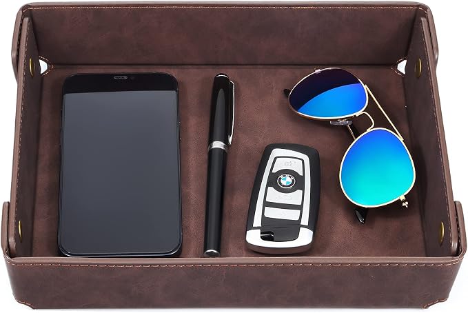 CASIRENA Faux Leather Valet Tray Organizer by CASIRENA