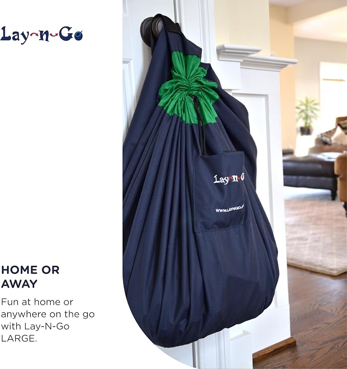 Lay-n-Go 2-in-1 Small Portable Drawstring Toys Storage Organizer and Play Mat - Image 8