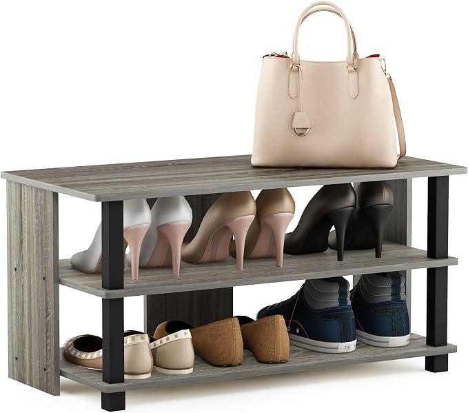 Furinno Turn-N-Tube Shoe Rack, 3-Tier Shoe Organizer, Shoe Storage - Image 3